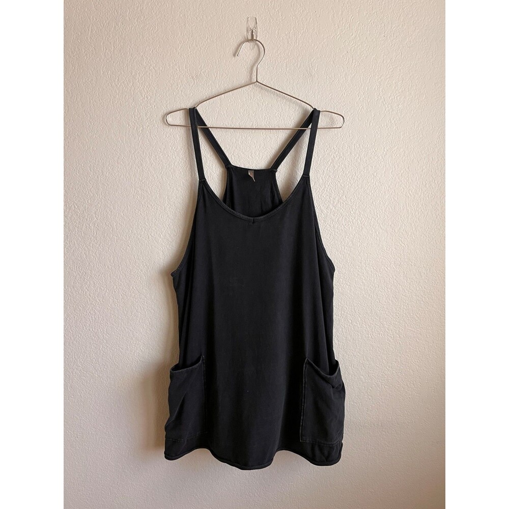 Free People FP MOVEMENT Hot Shot Mini Dress in Black Size LARGE
